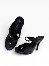 El Dantès Crystal Buckle Platform Mules
