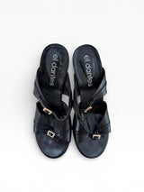 El Dantès Crystal Buckle Platform Mules