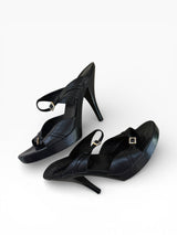 El Dantès Crystal Buckle Platform Mules