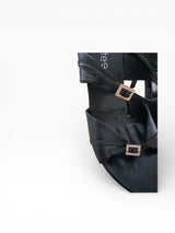 El Dantès Crystal Buckle Platform Mules