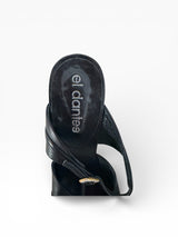 El Dantès Crystal Buckle Platform Mules