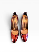Roberto Cavalli Metallic Red Patent Leather Pumps