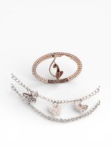 Baby Phat Monogram Satchel with Crystal Butterfly Charms