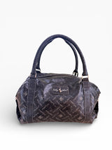 Baby Phat Monogram Satchel with Crystal Butterfly Charms