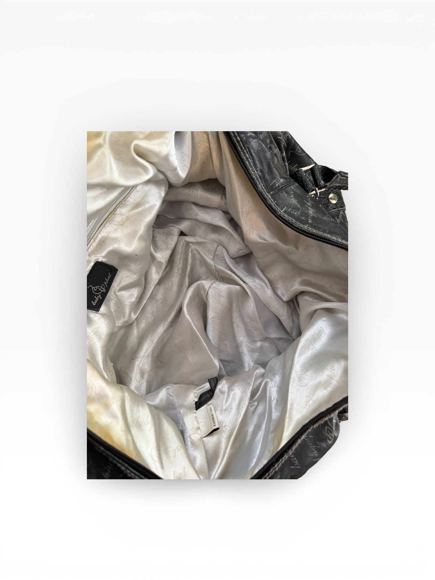 Baby Phat Monogram Satchel with Crystal Butterfly Charms