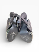 Baby Phat Snakeskin Cuff Mule Heels