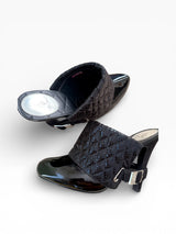 Baby Phat Snakeskin Cuff Mule Heels