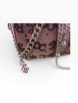 Rocawear Y2K Monogram Barrel Bag Brown Bronze Silver Hardware