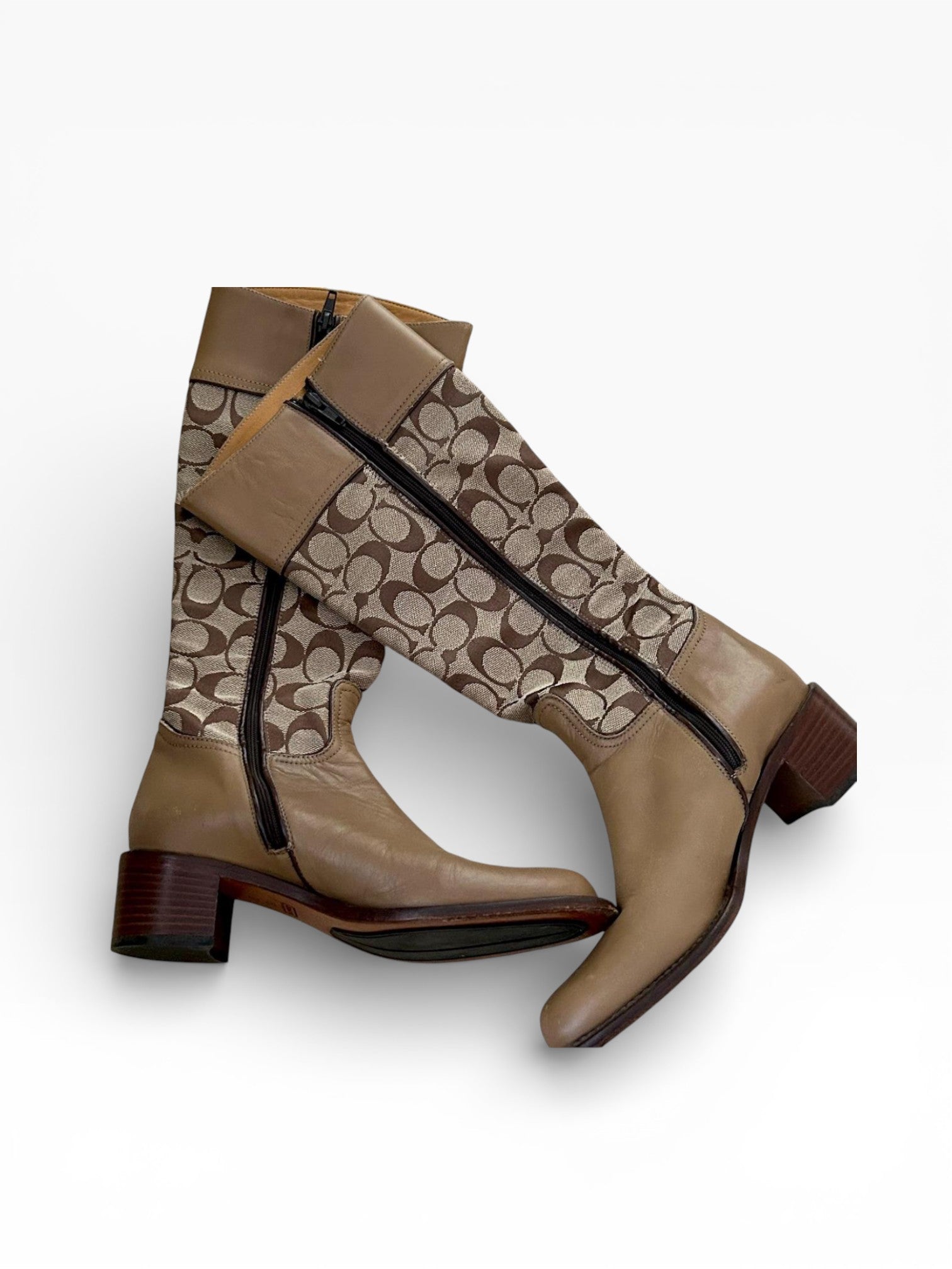 Coach Signature Monogram Riding Boots