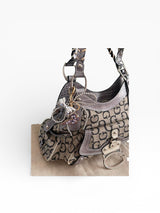 Guess Monogram Hobo with Braided Handle & Rhinestone G Buckle