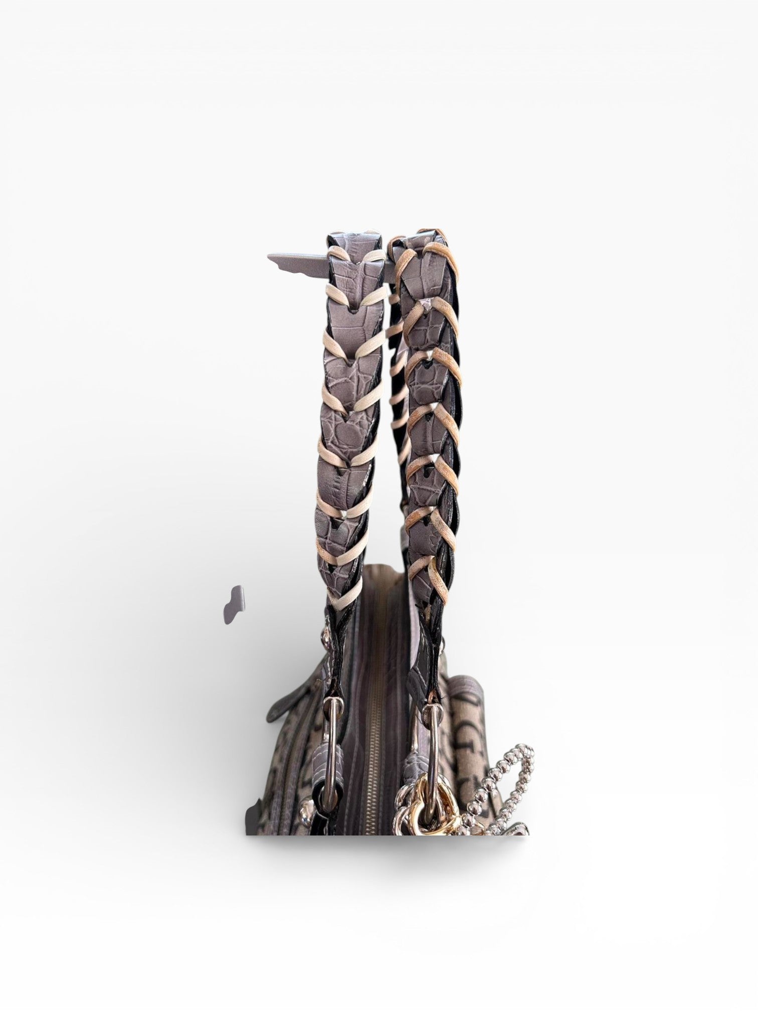 Guess Monogram Hobo with Braided Handle & Rhinestone G Buckle