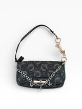 Coach Signature Mini Baguette with Crystal Butterfly Charm Chain