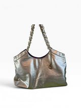 Baby Phat Silver Metallic Chain Tote Bag