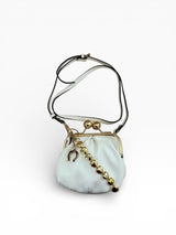 Betsey Johnson Kiss-Lock Mini Bag with Gold Heart Chain