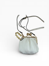 Betsey Johnson Kiss-Lock Mini Bag with Gold Heart Chain