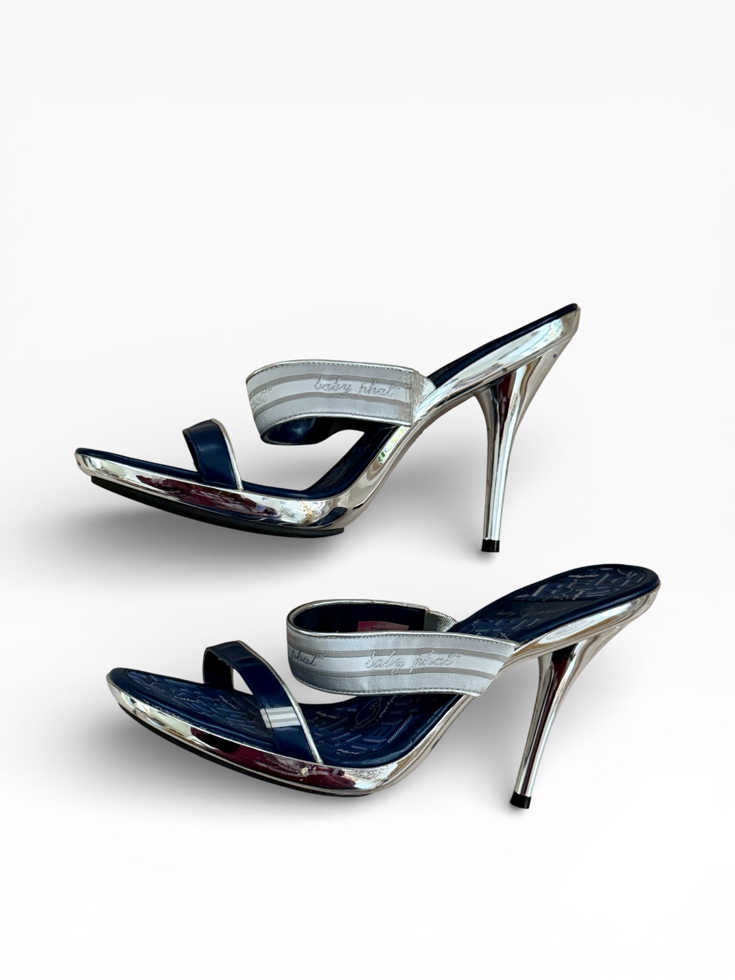 Baby Phat Y2K Chrome Stiletto Heels