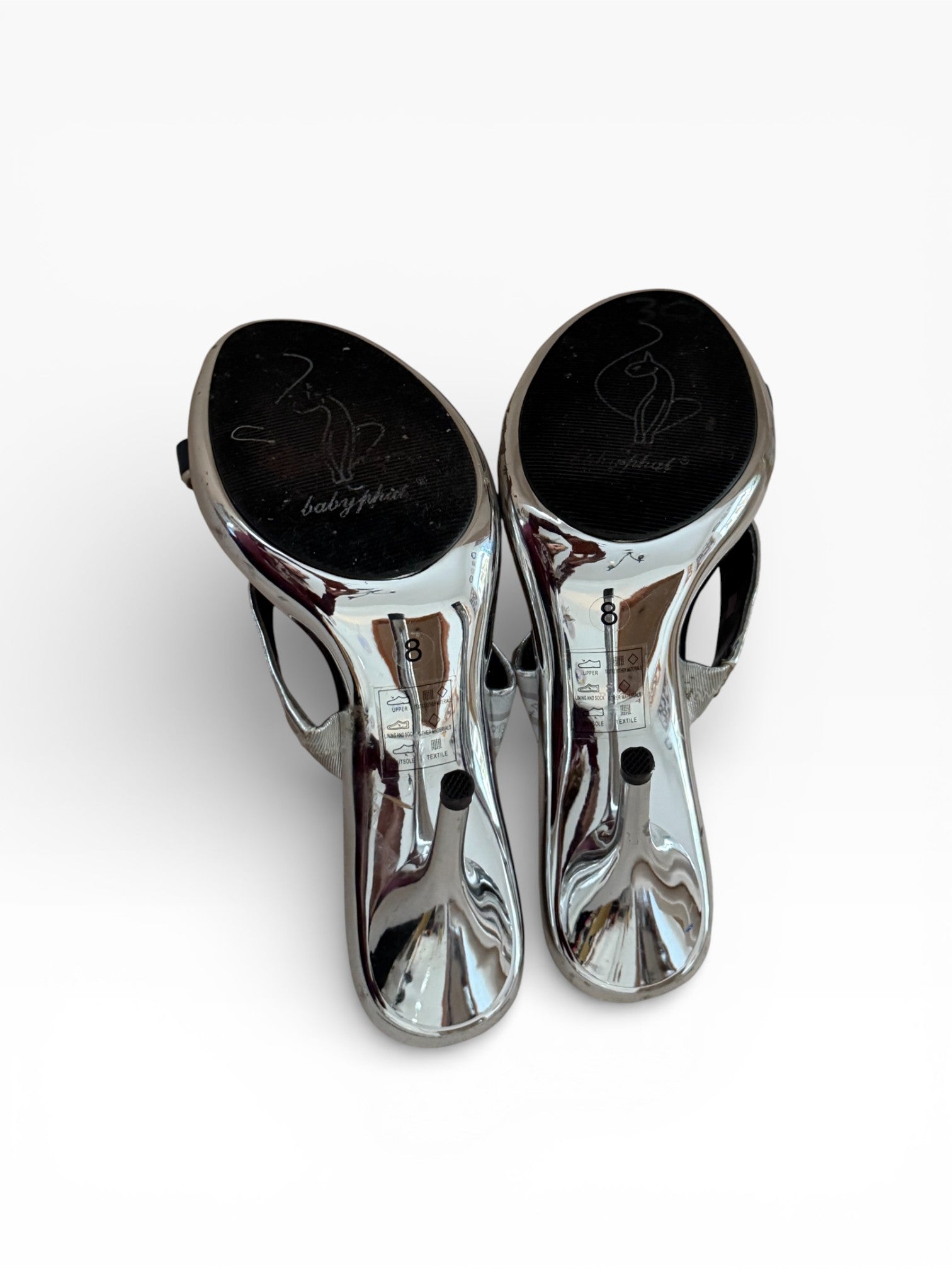Baby Phat Y2K Chrome Stiletto Heels