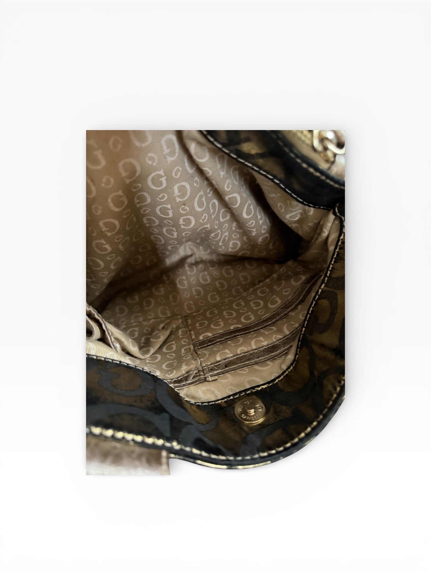 Guess Metallic Monogram Shoulder Bag