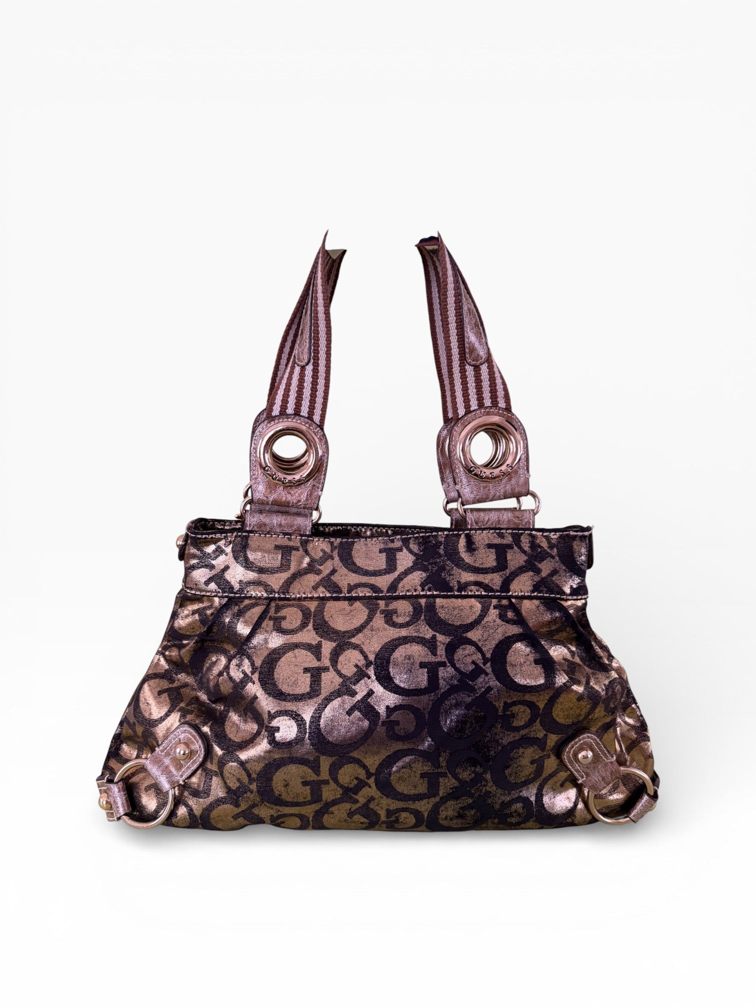 Guess Metallic Monogram Shoulder Bag