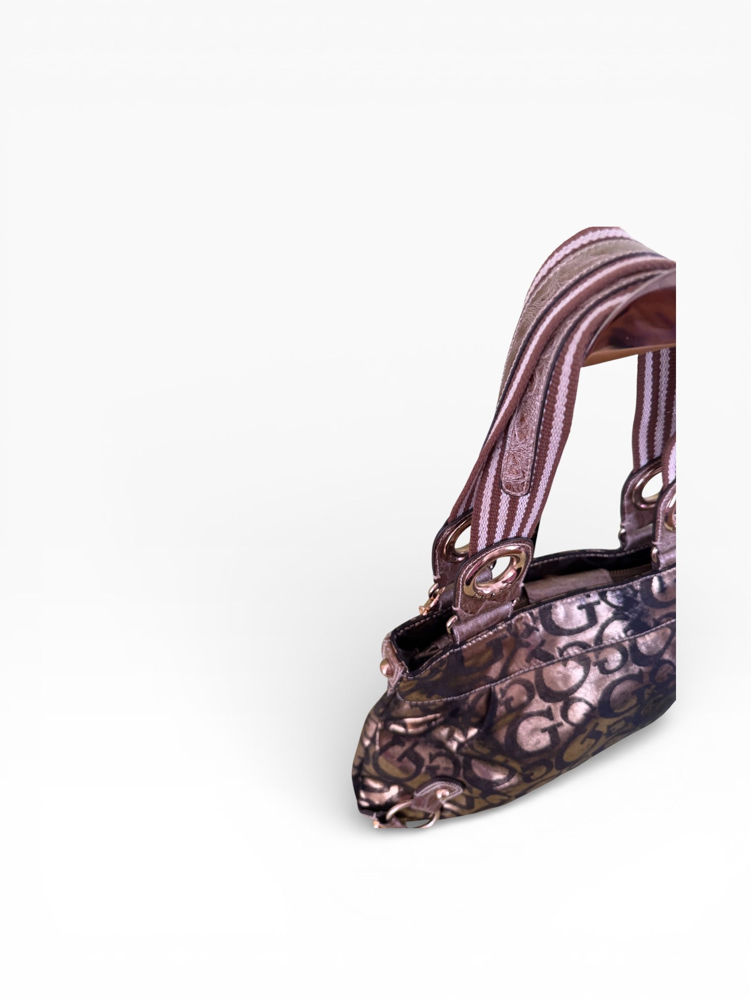 Guess Metallic Monogram Shoulder Bag