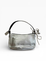 Coach Metallic Silver Hobo Shoulder Bag