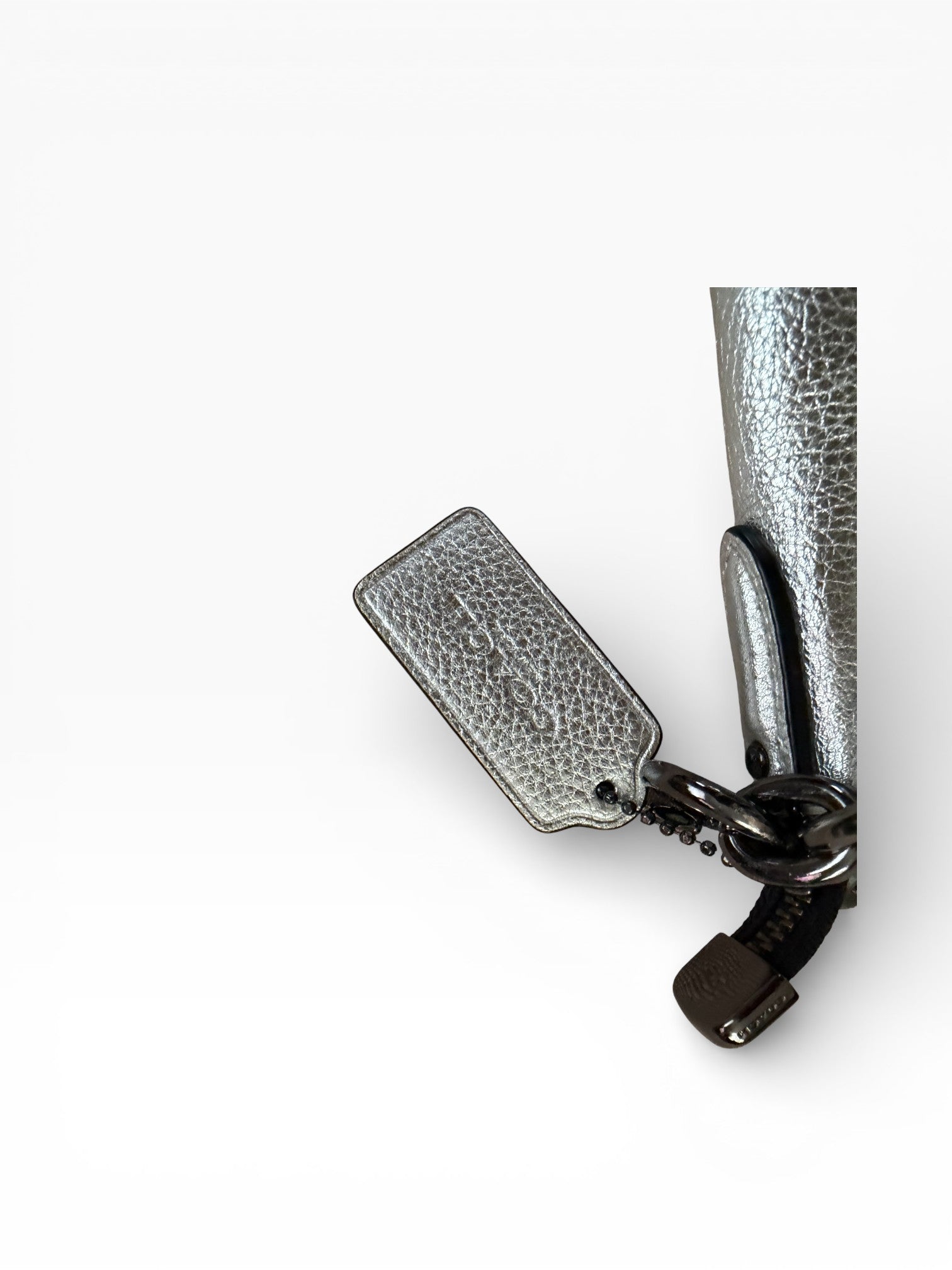 Coach Metallic Silver Hobo Shoulder Bag