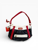 South Pole Colorblock Shoulder Bag with Butterfly Charm