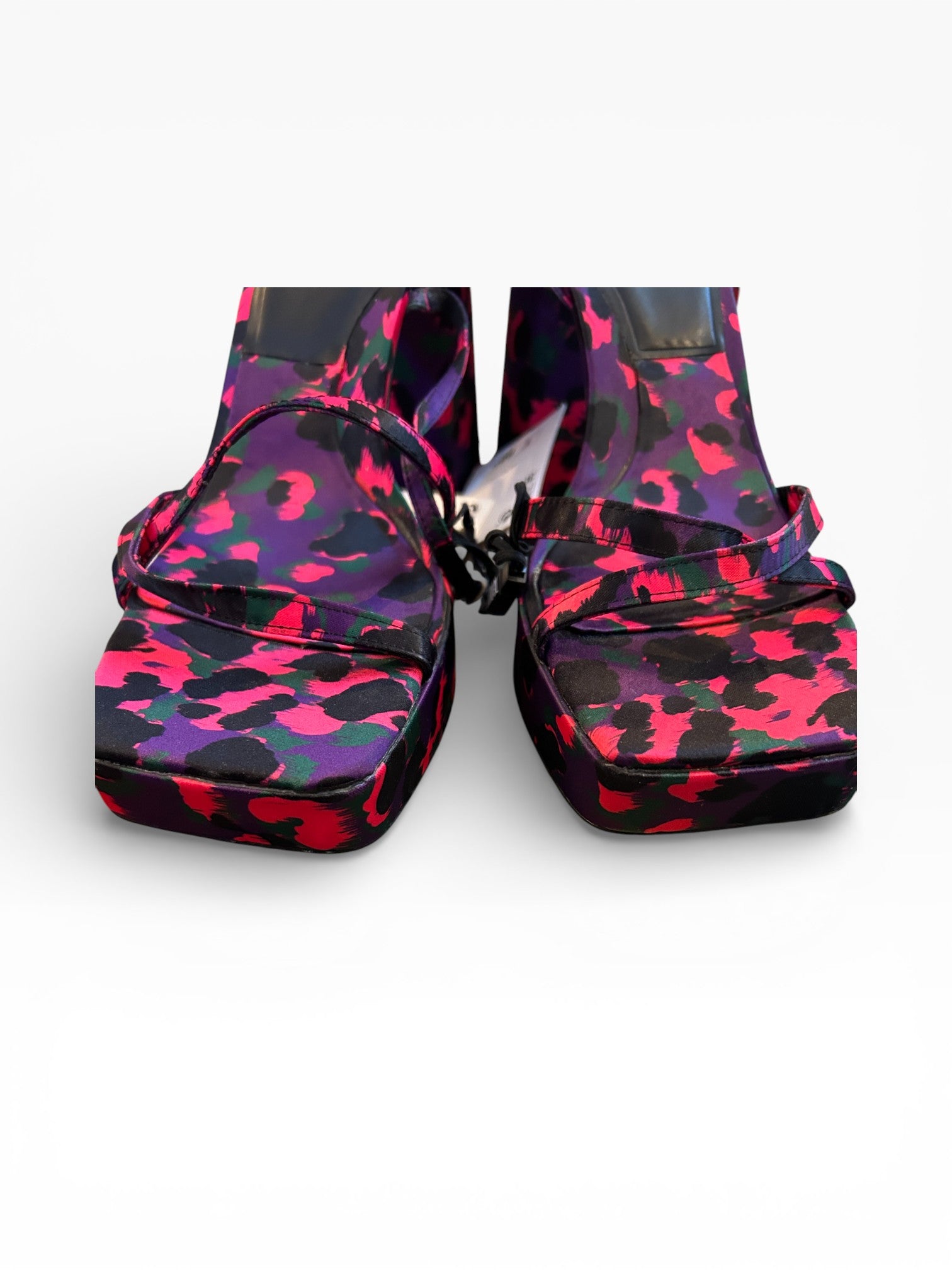 ZARA Pink Leopard Platform Heels