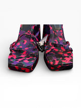 ZARA Pink Leopard Platform Heels