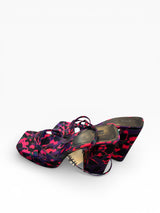 ZARA Pink Leopard Platform Heels