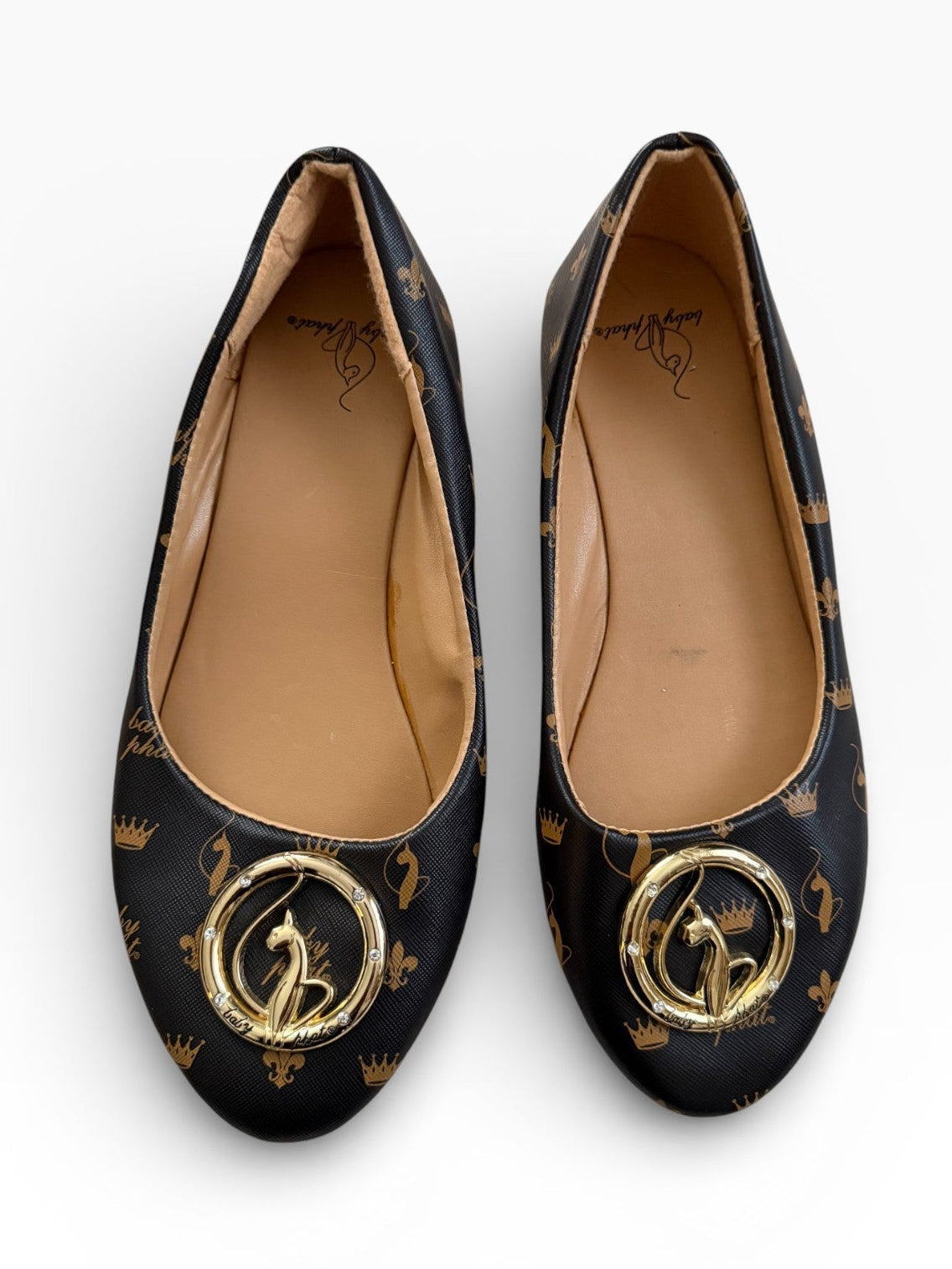 Baby Phat Logo Print Ballet Flats