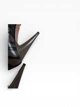 Prada Zebra Print Leather Ankle Booties