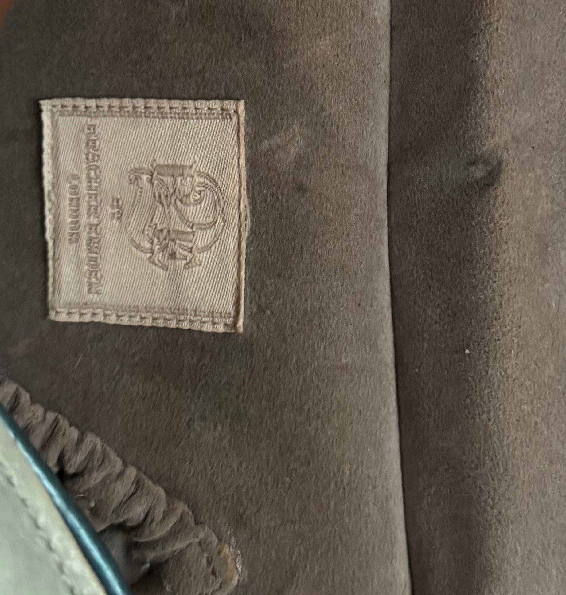 Bracher Emden London Teal Mixed Media Shoulder Bag with Crystal Details