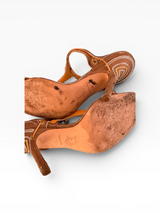 Christian Dior Embroidered Suede Ankle-Tie Heels by John Galliano