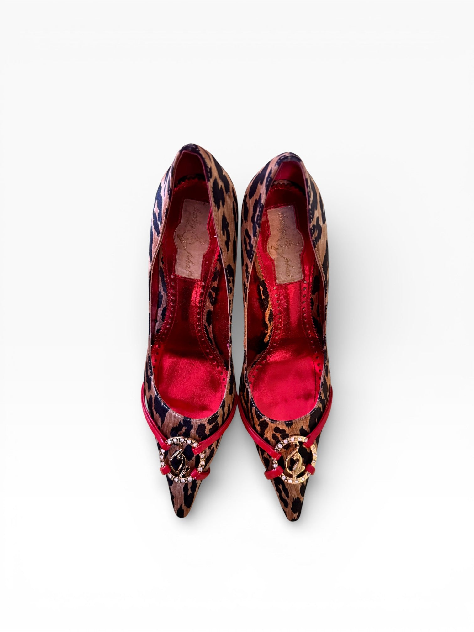 Baby Phat by Kimora Lee Simmons Leopard Crystal Logo Pumps