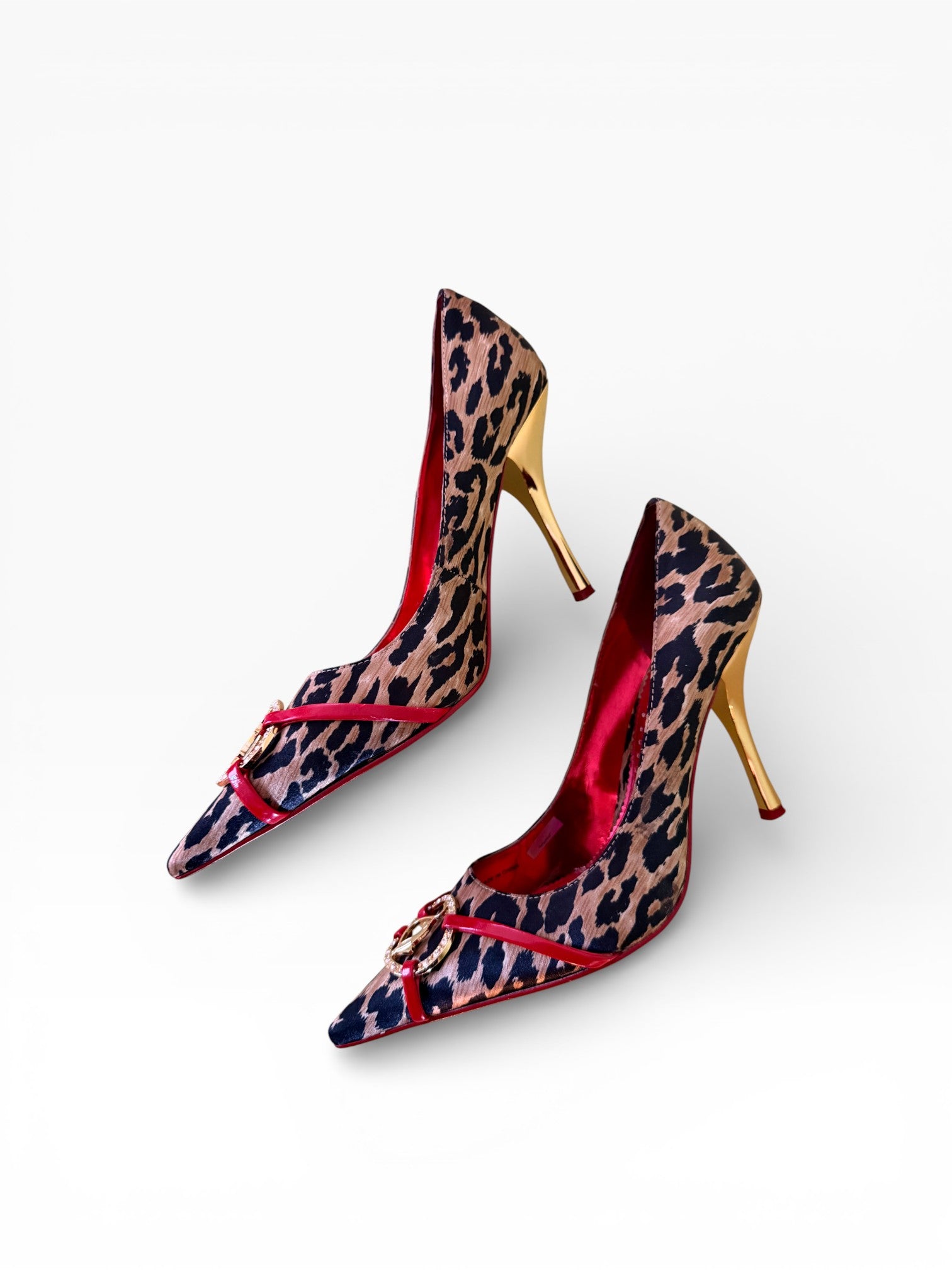 Baby Phat by Kimora Lee Simmons Leopard Crystal Logo Pumps