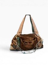Baby Phat Y2K Metallic Bronze Charm Satchel