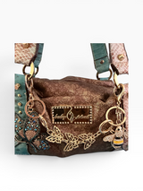 Baby Phat Y2K Metallic Bronze Charm Satchel