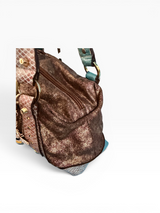 Baby Phat Y2K Metallic Bronze Charm Satchel