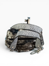 Baby Phat Y2K Gunmetal Silver Charm Satchel