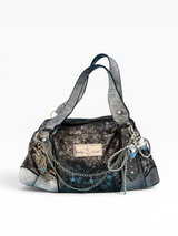 Baby Phat Y2K Gunmetal Silver Charm Satchel