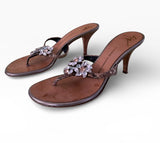 Giuseppe Zanotti Crystal Cluster Thong Sandal Heels