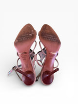 Le Silla Crystal Medallion Strappy Heels