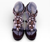 Giuseppe Zanotti Crystal Jewel Platform Strappy Heels