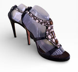 Giuseppe Zanotti Crystal Jewel Platform Strappy Heels