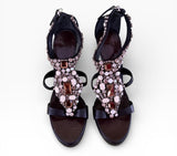 Giuseppe Zanotti Crystal Jewel Platform Strappy Heels