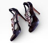 Giuseppe Zanotti Crystal Jewel Platform Strappy Heels