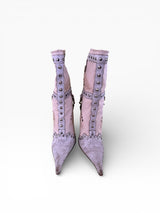 El Dantes Studded Chain Harness Stiletto Boots