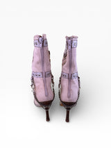 El Dantes Studded Chain Harness Stiletto Boots