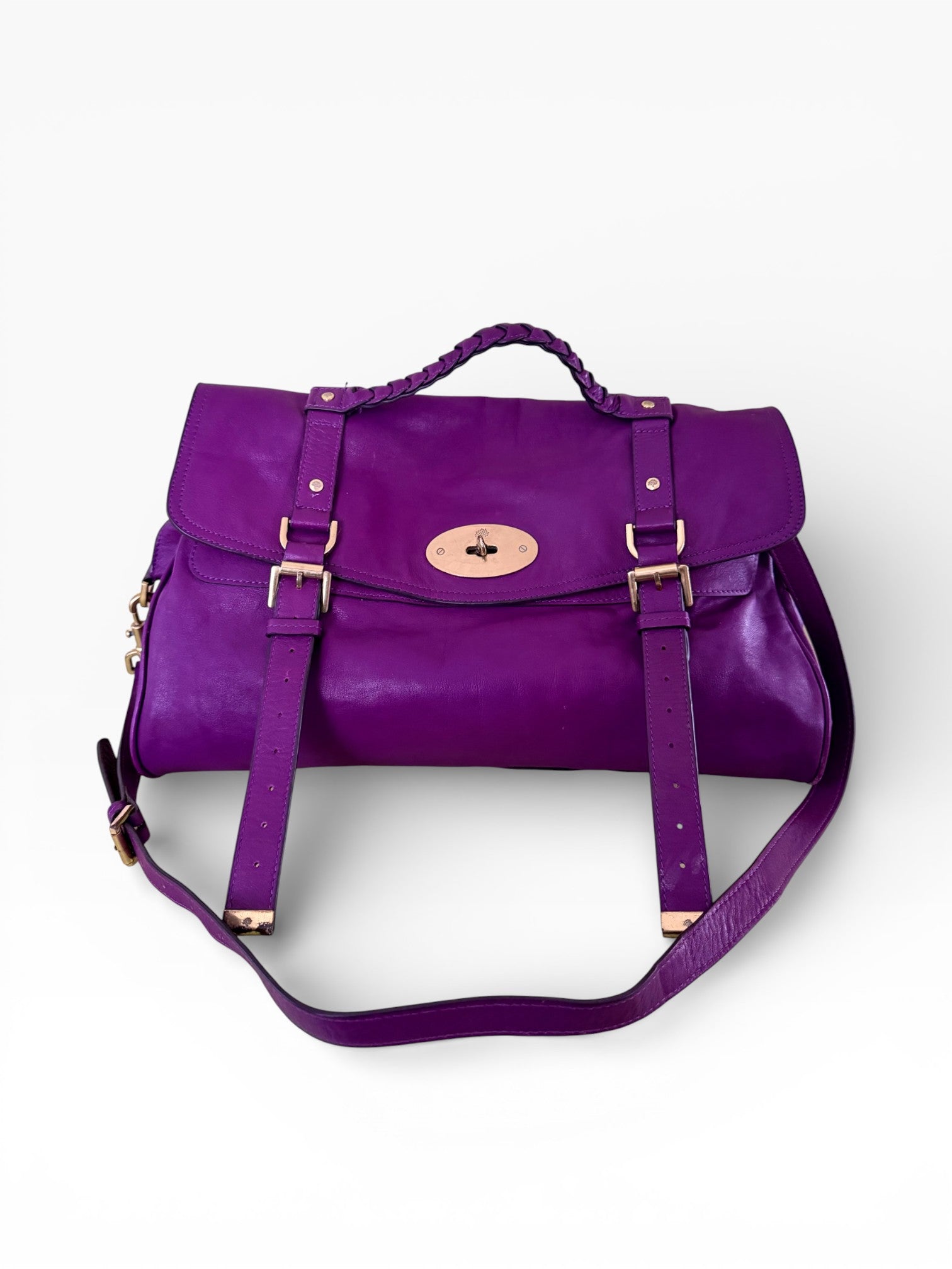 Mulberry Alexa Oversized Satchel in Purple Violet
